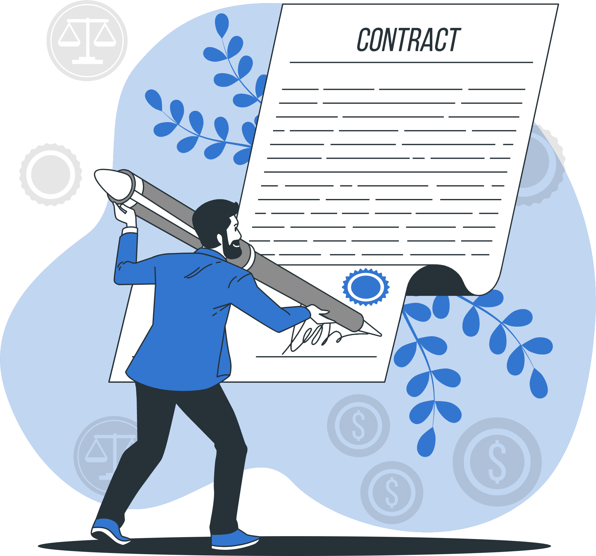 Signing a contract-bro.png